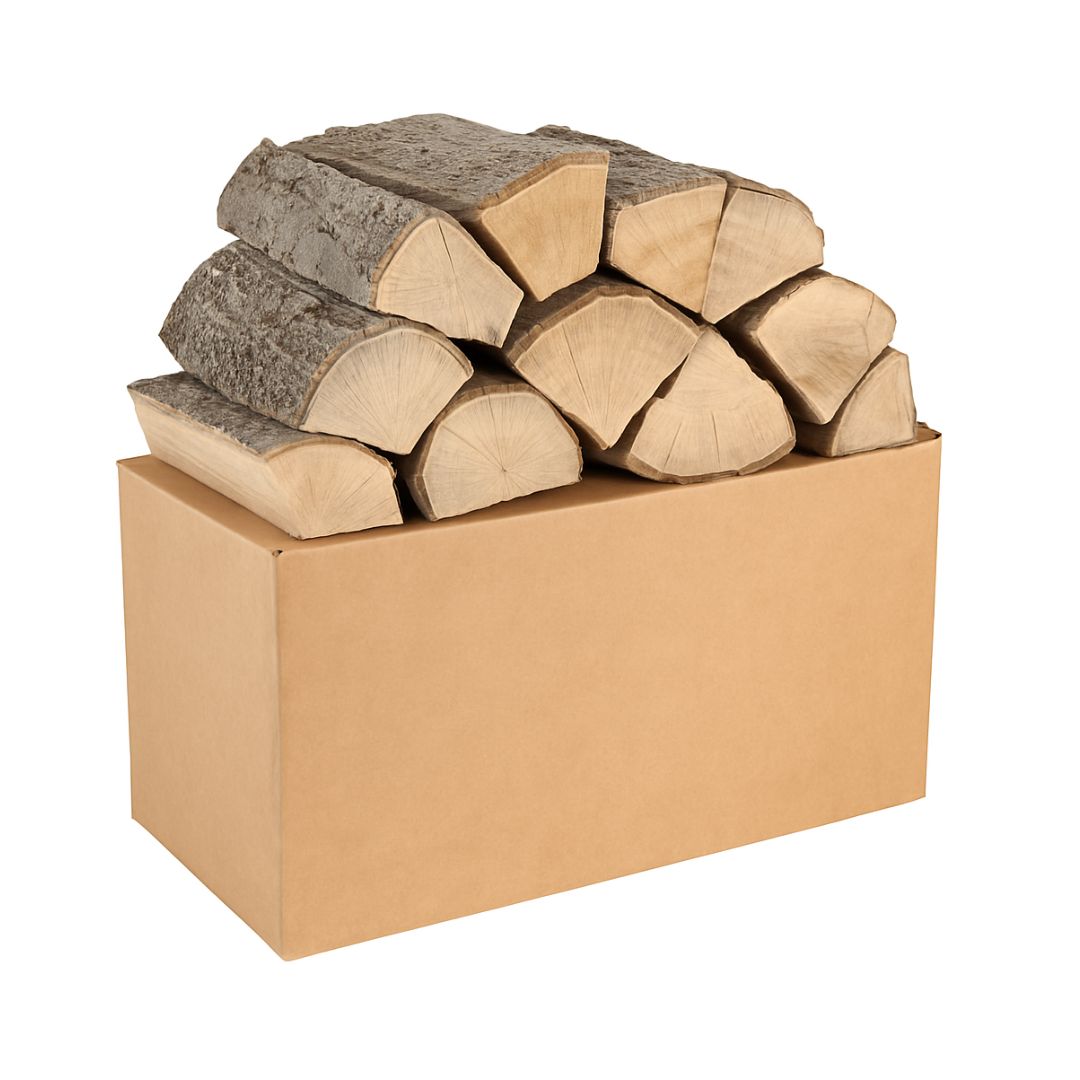 Premium Kiln-Dried Birch Hardwood Logs – 24 x 20kg Boxes for Clean, Efficient Burning