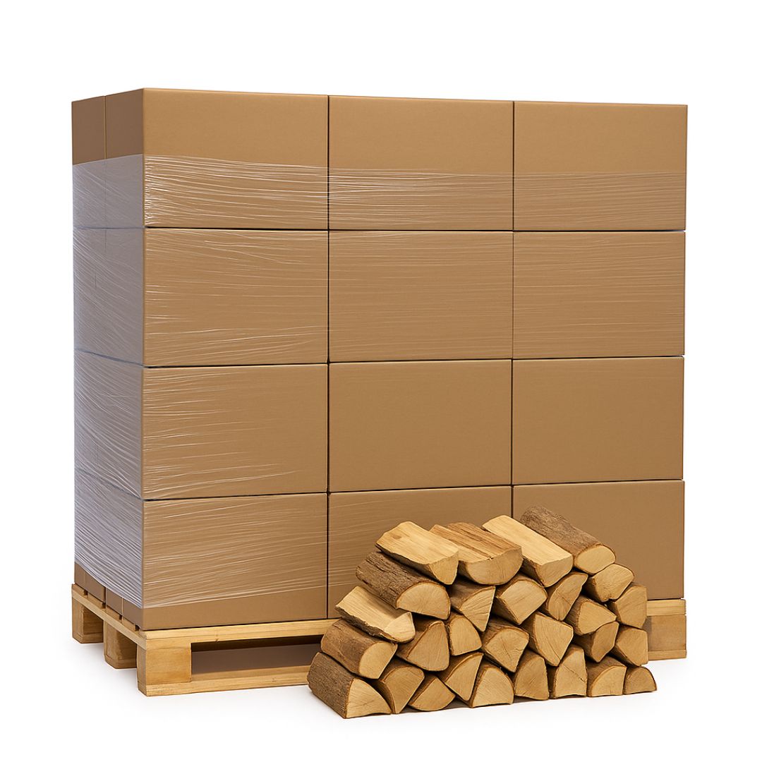 Premium Kiln-Dried Birch Hardwood Logs – 24 x 20kg Boxes for Clean, Efficient Burning
